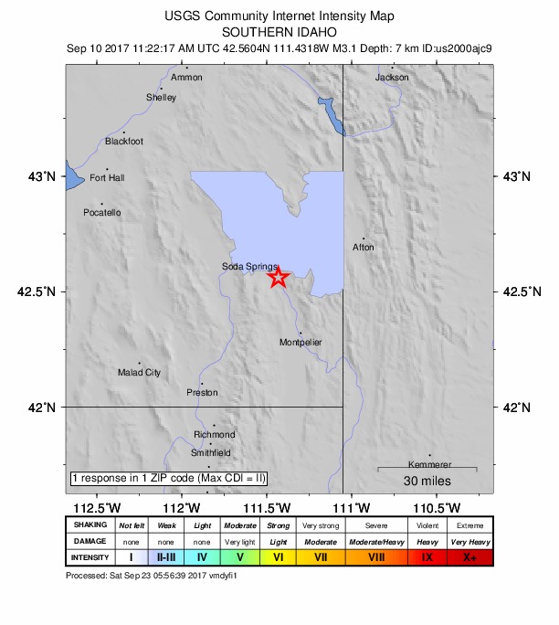 Did You Feel It? map: shaking reported by the public