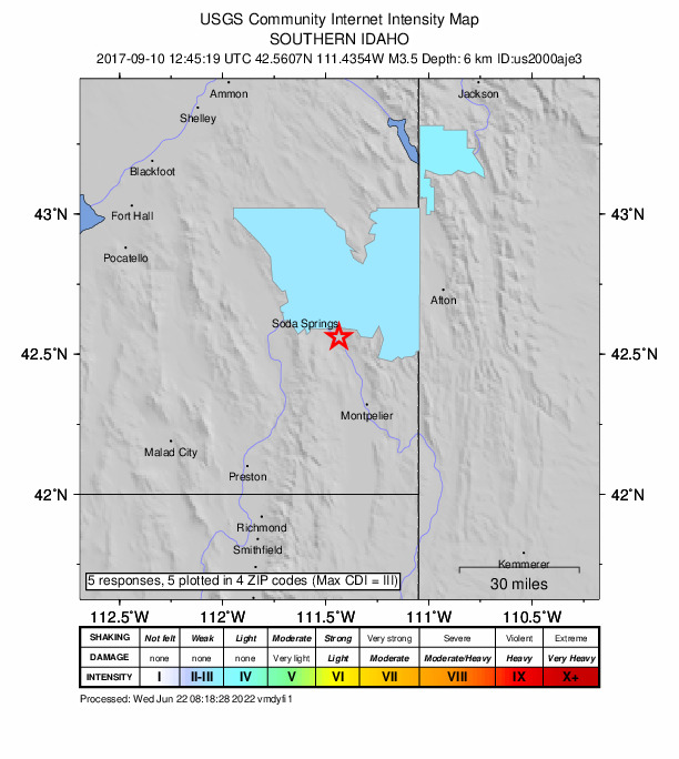 Did You Feel It? map: shaking reported by the public
