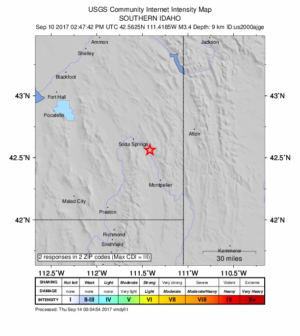 Did You Feel It? map: shaking reported by the public