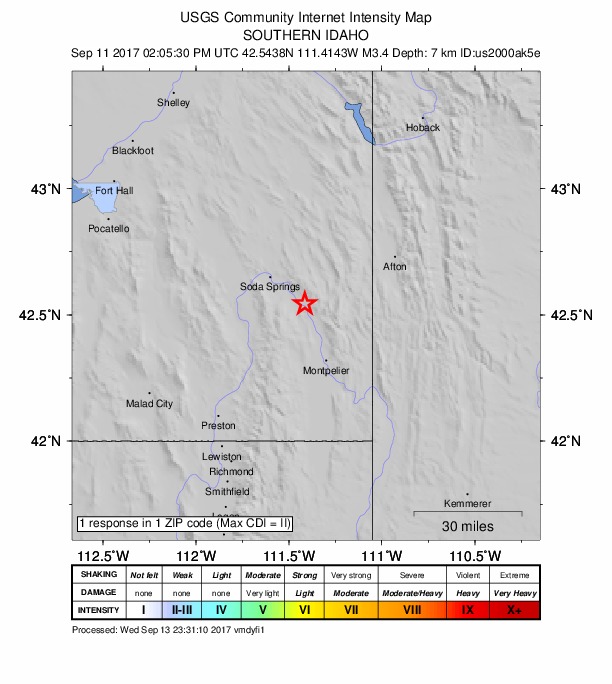 Did You Feel It? map: shaking reported by the public