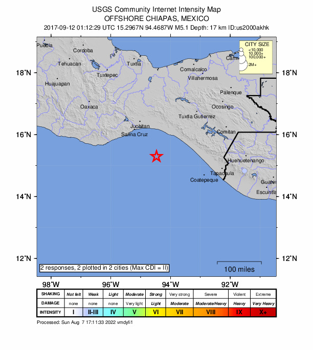 Did You Feel It? map: shaking reported by the public