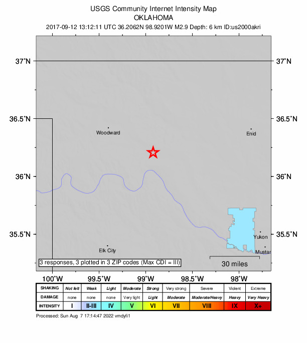 Did You Feel It? map: shaking reported by the public