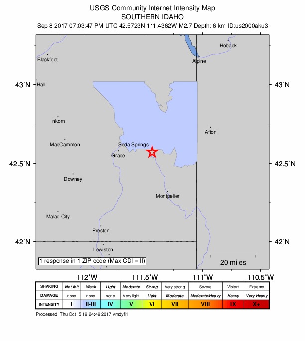 Did You Feel It? map: shaking reported by the public