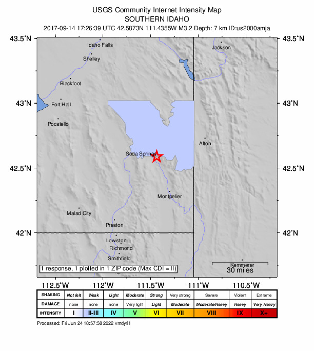 Did You Feel It? map: shaking reported by the public