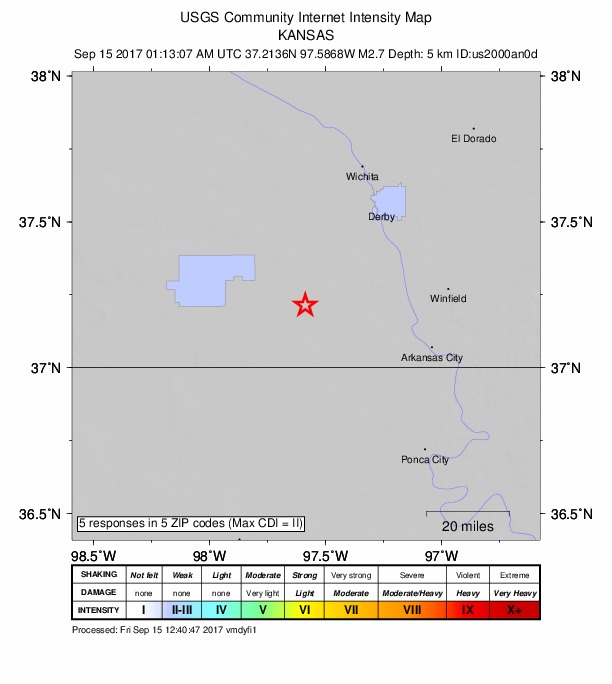 Did You Feel It? map: shaking reported by the public