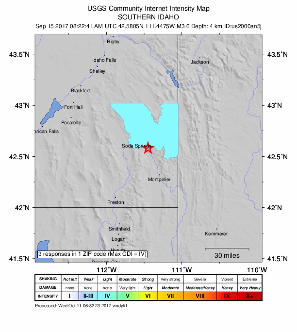 Did You Feel It? map: shaking reported by the public