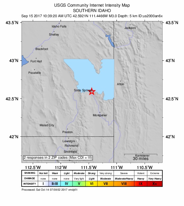 Did You Feel It? map: shaking reported by the public