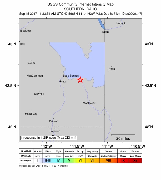 Did You Feel It? map: shaking reported by the public