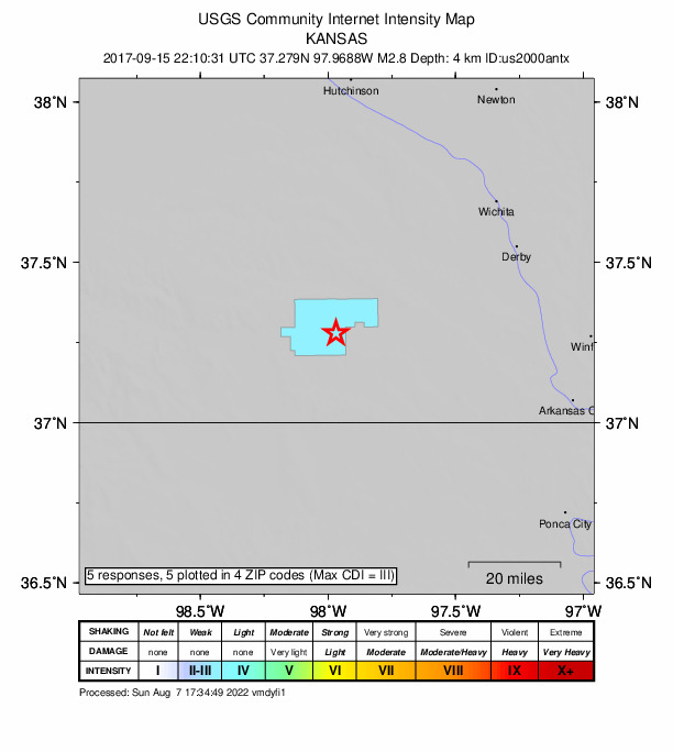 Did You Feel It? map: shaking reported by the public