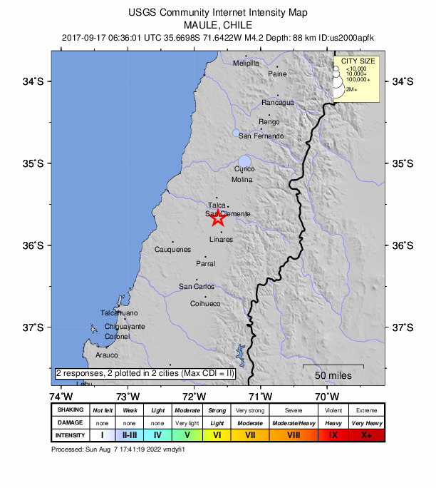 Did You Feel It? map: shaking reported by the public