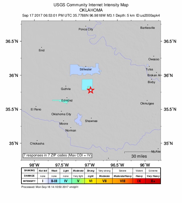 Did You Feel It? map: shaking reported by the public