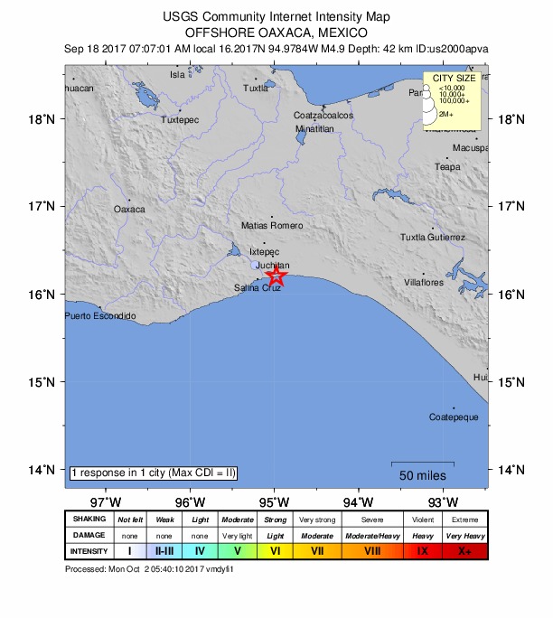 Did You Feel It? map: shaking reported by the public