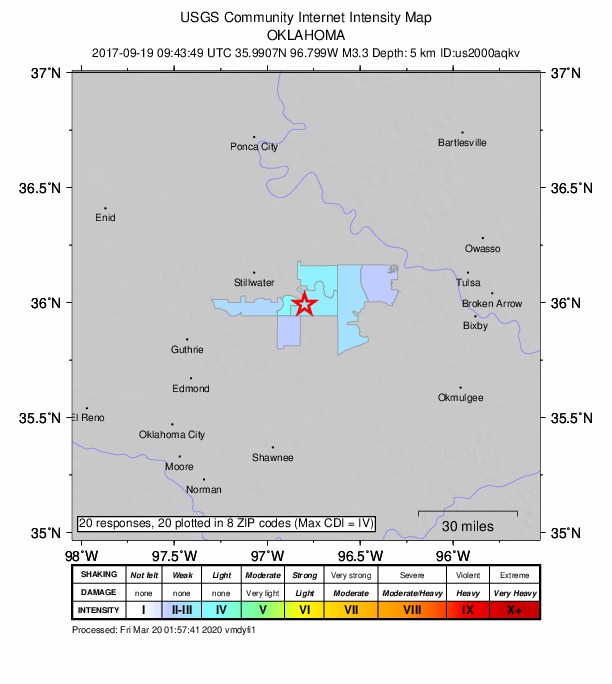 Did You Feel It? map: shaking reported by the public