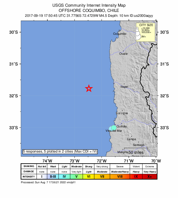 Did You Feel It? map: shaking reported by the public