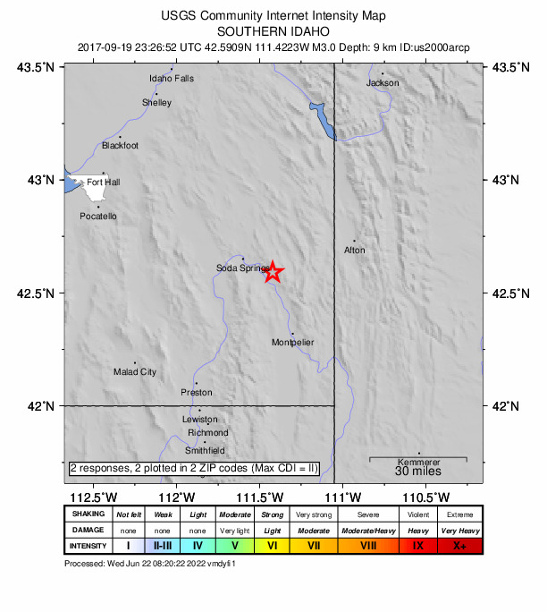 Did You Feel It? map: shaking reported by the public