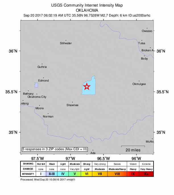 Did You Feel It? map: shaking reported by the public