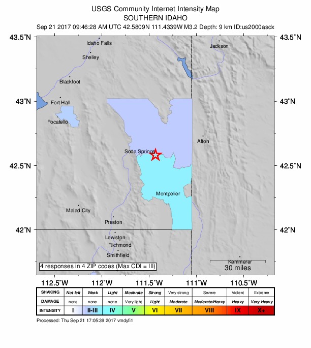 Did You Feel It? map: shaking reported by the public