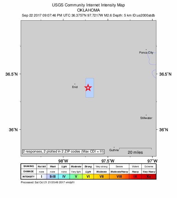 Did You Feel It? map: shaking reported by the public