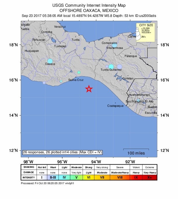 Did You Feel It? map: shaking reported by the public