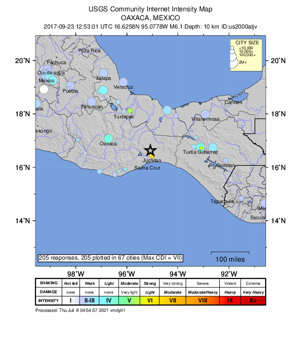 Did You Feel It? map: shaking reported by the public