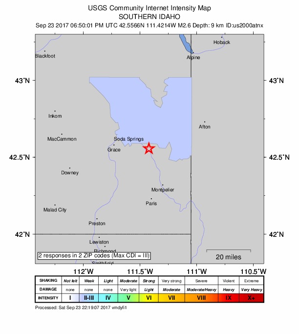 Did You Feel It? map: shaking reported by the public