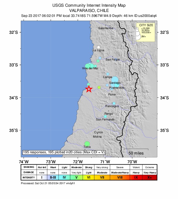Did You Feel It? map: shaking reported by the public