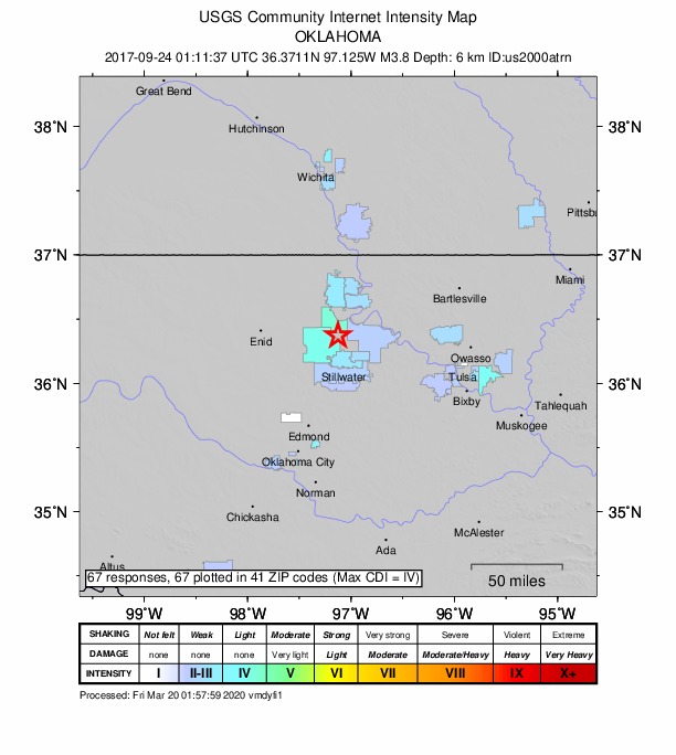 Did You Feel It? map: shaking reported by the public