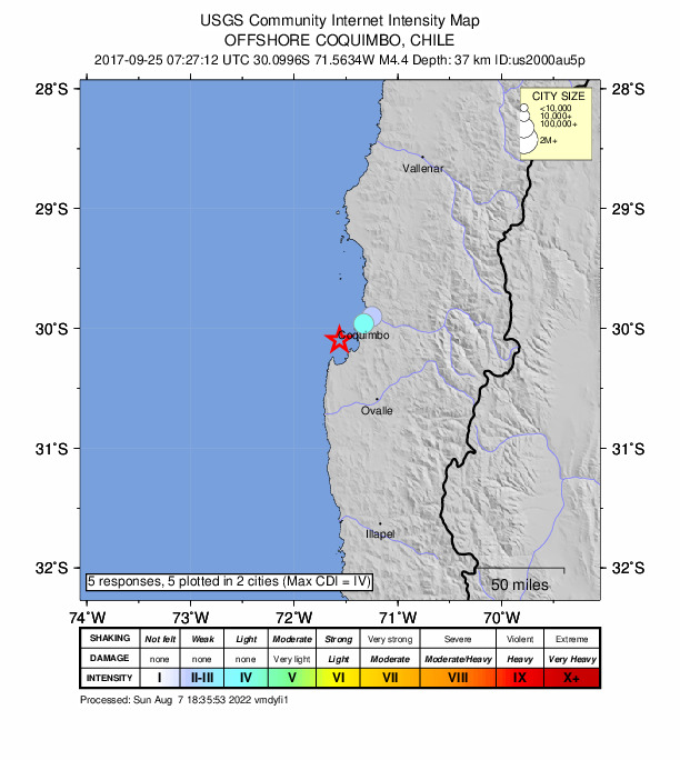 Did You Feel It? map: shaking reported by the public