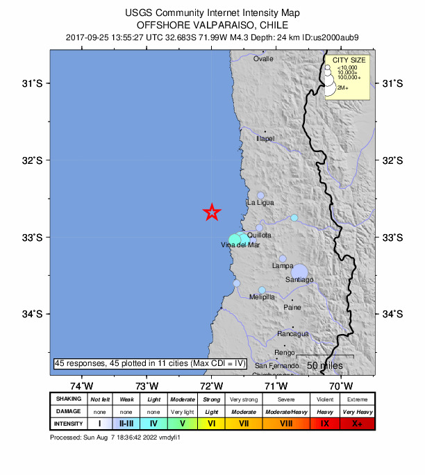 Did You Feel It? map: shaking reported by the public
