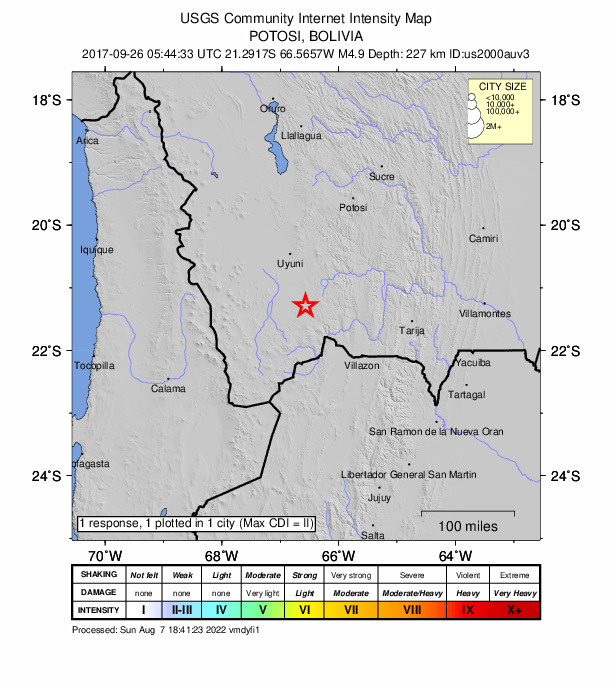 Did You Feel It? map: shaking reported by the public