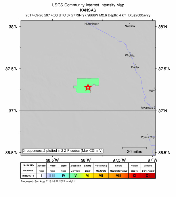 Did You Feel It? map: shaking reported by the public