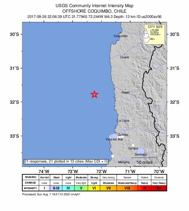 Did You Feel It? map: shaking reported by the public