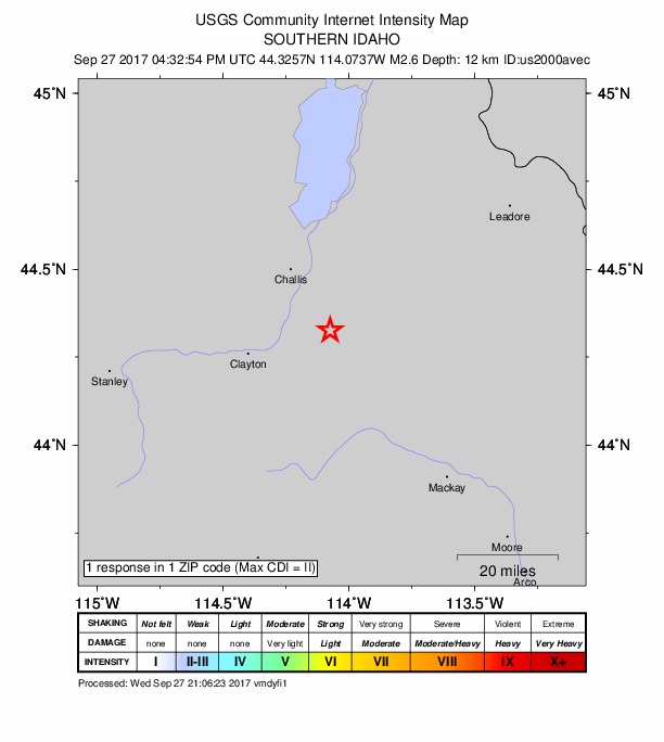 Did You Feel It? map: shaking reported by the public