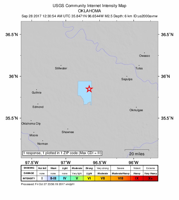 Did You Feel It? map: shaking reported by the public