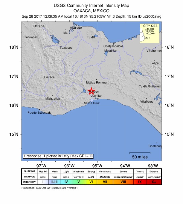 Did You Feel It? map: shaking reported by the public