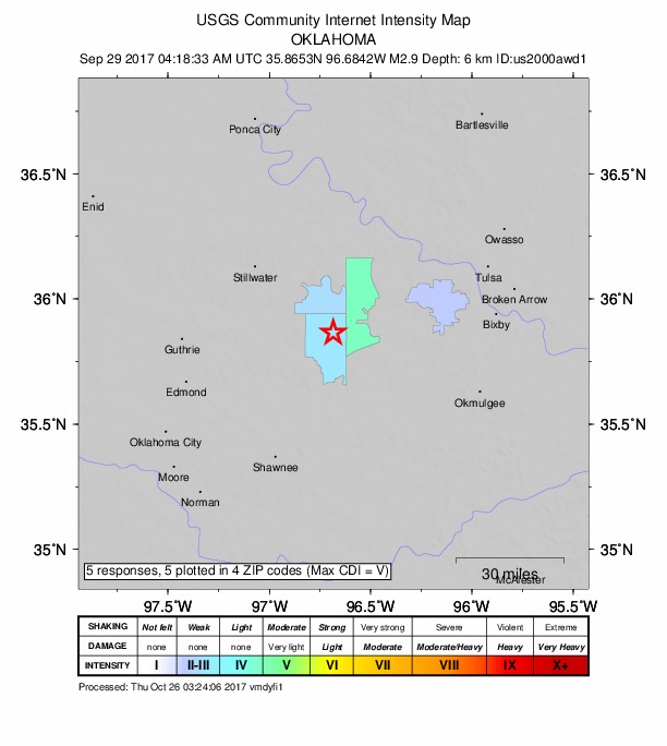 Did You Feel It? map: shaking reported by the public
