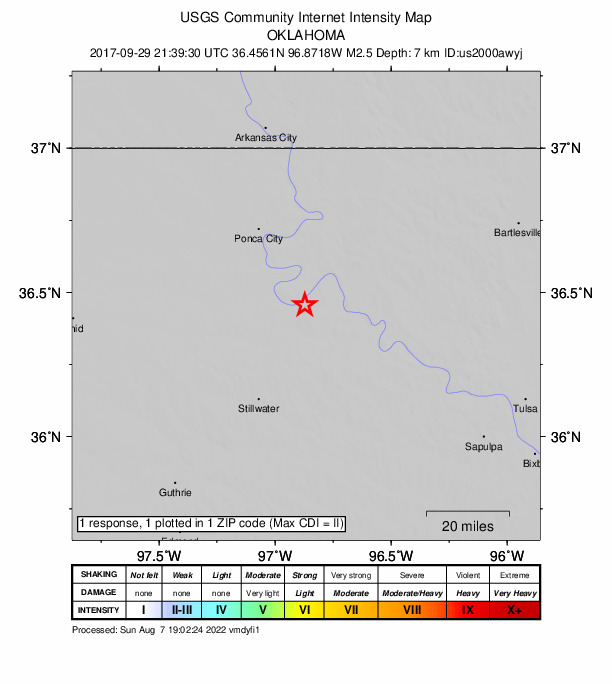 Did You Feel It? map: shaking reported by the public