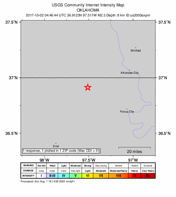 Did You Feel It? map: shaking reported by the public