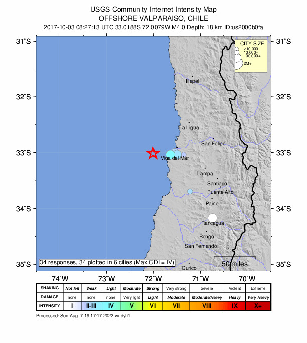 Did You Feel It? map: shaking reported by the public