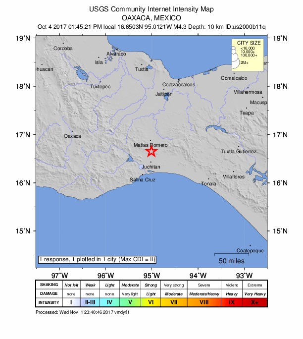 Did You Feel It? map: shaking reported by the public