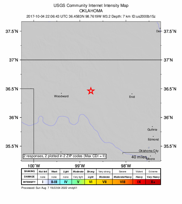Did You Feel It? map: shaking reported by the public
