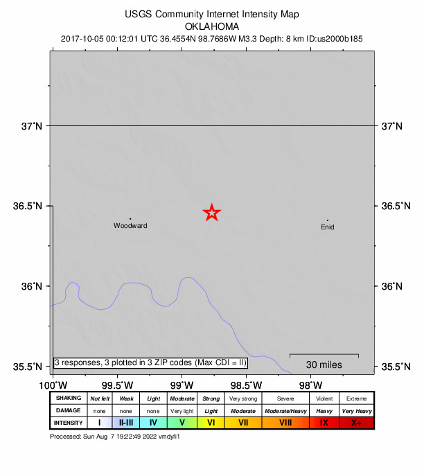 Did You Feel It? map: shaking reported by the public