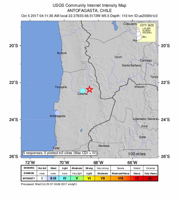 Did You Feel It? map: shaking reported by the public