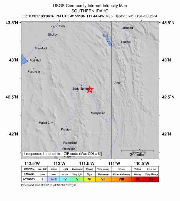 Did You Feel It? map: shaking reported by the public