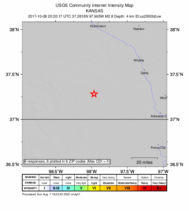 Did You Feel It? map: shaking reported by the public