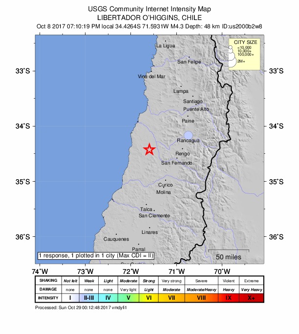 Did You Feel It? map: shaking reported by the public