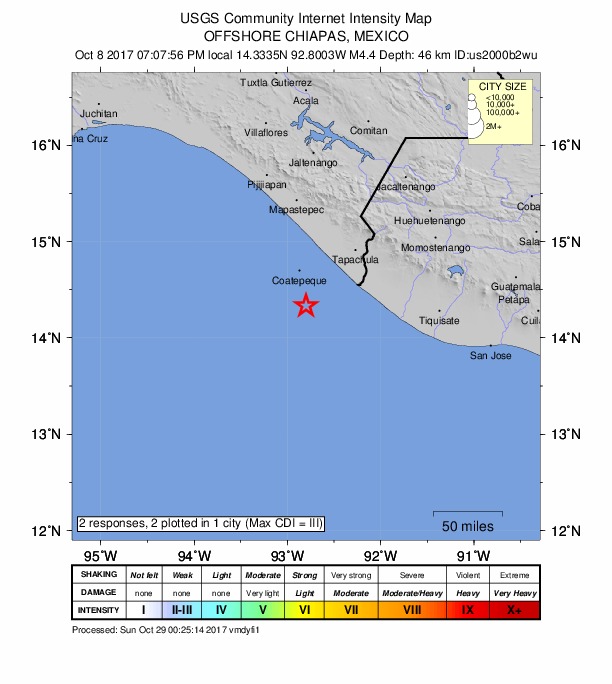 Did You Feel It? map: shaking reported by the public