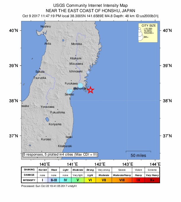 Did You Feel It? map: shaking reported by the public