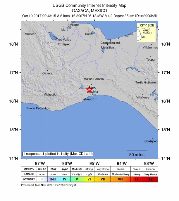 Did You Feel It? map: shaking reported by the public