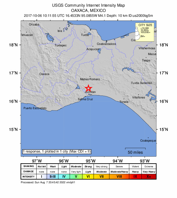 Did You Feel It? map: shaking reported by the public